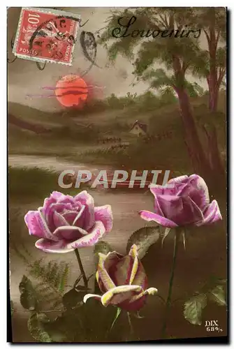 Cartes postales Fantaisie Fleurs