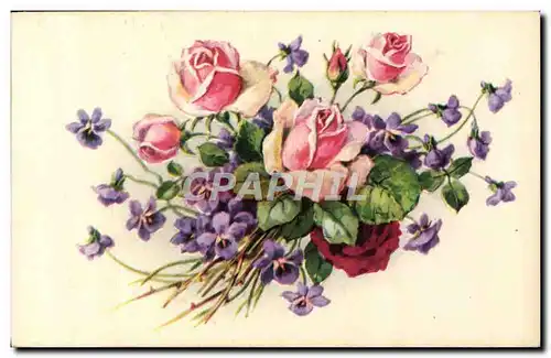 Cartes postales Fantaisie Fleurs