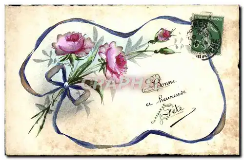 Cartes postales Fantaisie Fleurs