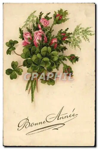 Cartes postales Fantaisie Fleurs Trefles