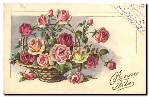 Cartes postales Fantaisie Fleurs