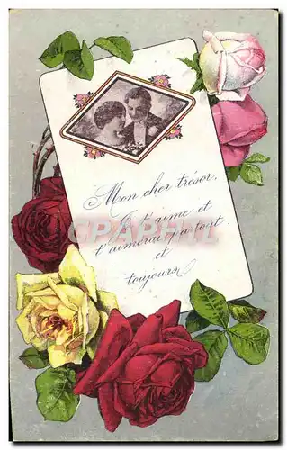 Cartes postales Fantaisie Fleurs