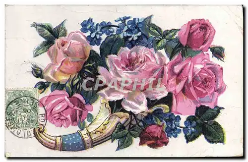 Cartes postales Fantaisie Fleurs Corne d&#39abondance