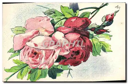 Cartes postales Fantaisie Fleurs