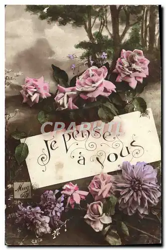 Cartes postales Fantaisie Fleurs