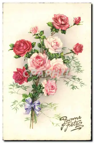 Cartes postales Fantaisie Fleurs