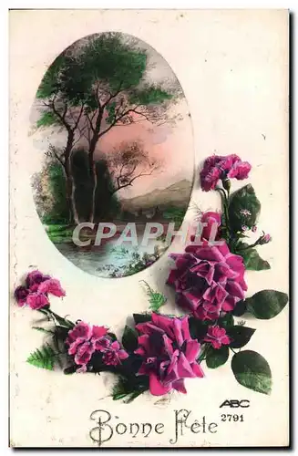 Cartes postales Fantaisie Fleurs