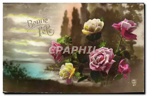 Cartes postales Fantaisie Fleurs