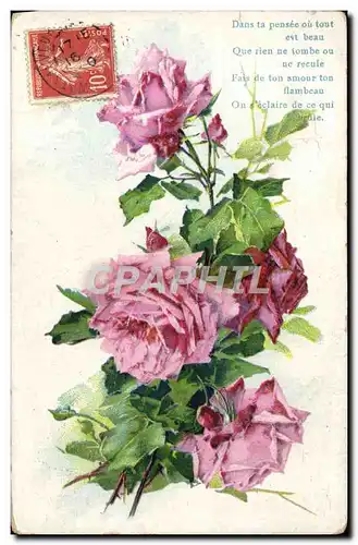 Cartes postales Fantaisie Fleurs