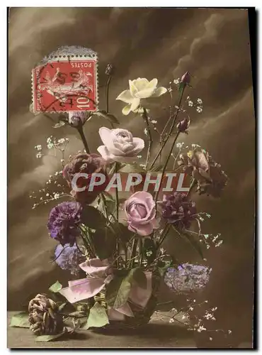 Cartes postales Fantaisie Fleurs