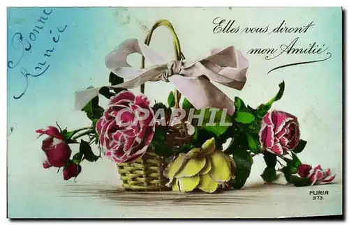 Cartes postales Fantaisie Fleurs