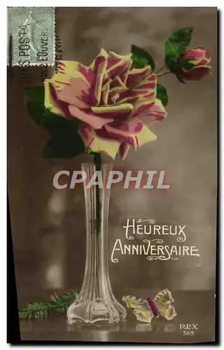 Cartes postales Fantaisie Fleurs