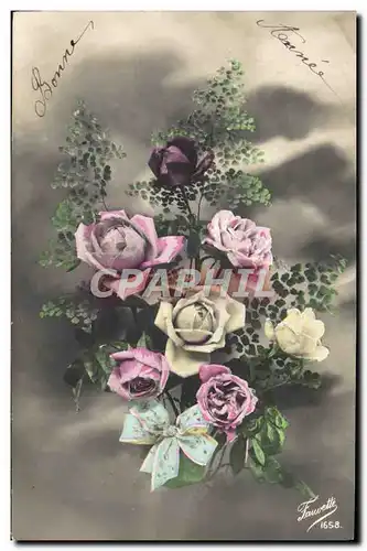 Cartes postales Fantaisie Fleurs