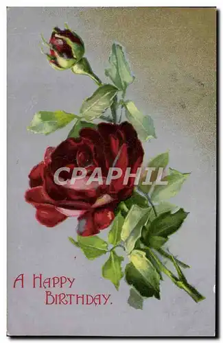 Cartes postales Fantaisie Fleurs Rose