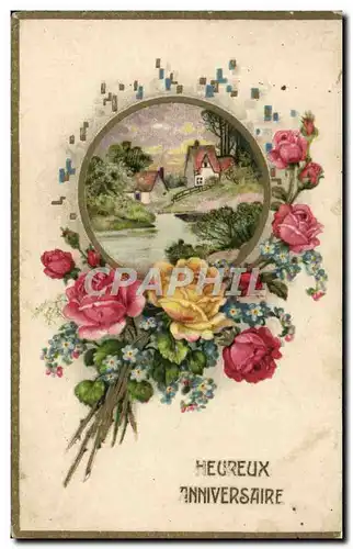 Cartes postales Fantaisie Fleurs