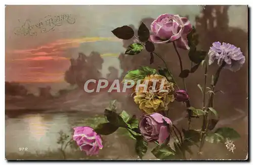 Cartes postales Fantaisie Fleurs