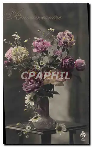 Cartes postales Fantaisie Fleurs