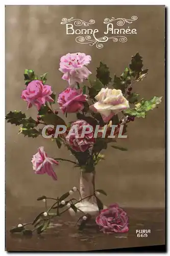 Cartes postales Fantaisie Fleurs