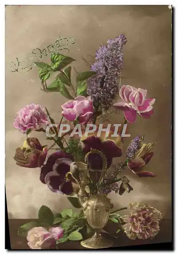 Cartes postales Fantaisie Fleurs