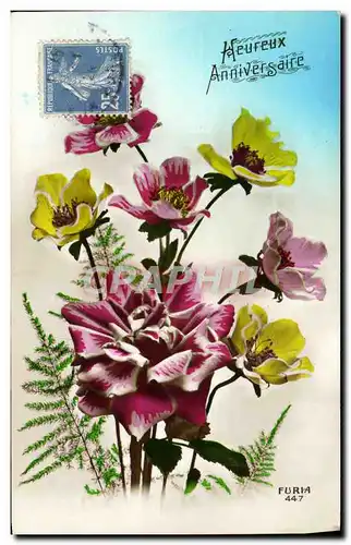 Cartes postales Fantaisie Fleurs