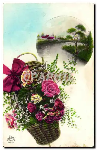 Cartes postales Fantaisie Fleurs