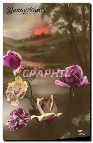 Cartes postales Fantaisie Fleurs