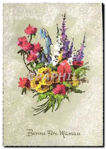 Cartes postales moderne Fantaisie Fleurs Bonen fete maman