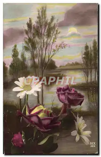 Cartes postales Fantaisie Fleurs