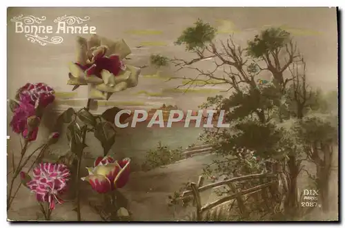 Cartes postales Fantaisie Fleurs