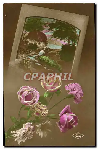 Cartes postales Fantaisie Fleurs