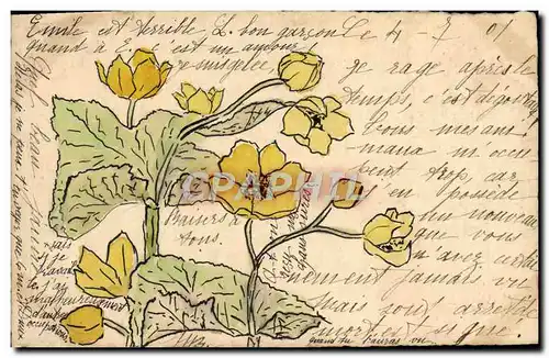 Cartes postales Fantaisie Fleurs