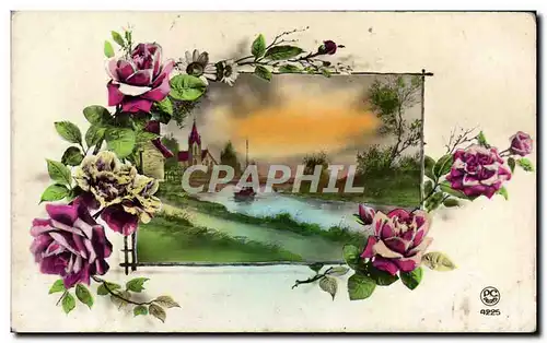 Cartes postales Fantaisie Fleurs