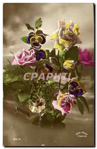 Cartes postales Fantaisie Fleurs