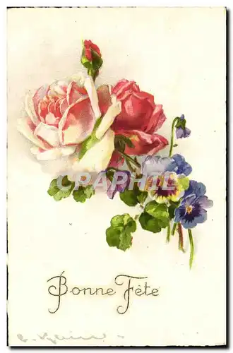 Cartes postales Fantaisie Fleurs