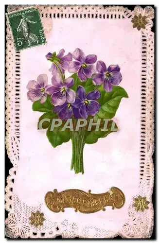 Cartes postales Brodee Fantaisie Fleurs