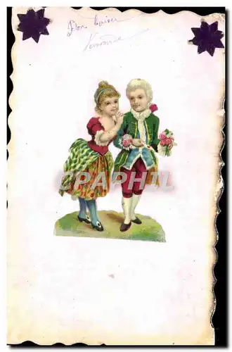 Cartes postales Fantaisie Fleurs Enfants