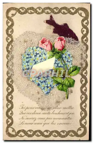 Cartes postales Brodee Fantaisie Fleurs