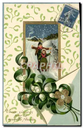 Cartes postales Fantaisie Fleurs Enfants