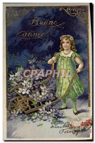 Cartes postales Fantaisie Fleurs Enfant