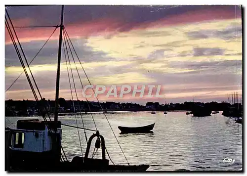 Cartes postales moderne Crepuscule sur le port Bateau