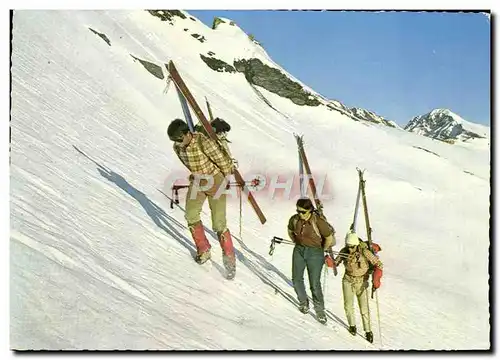 Cartes postales moderne L&#39ascension Et les difficultes Avant les joies et l&#39ivresse de la descente Ski Alpinisme