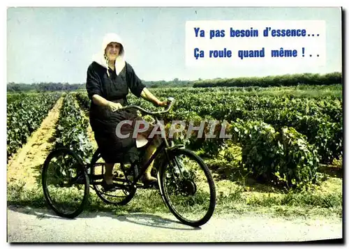 Cartes postales moderne Ya Pas Besoin D&#39essence Ca Roule Quand Meme Velo Folklore Tricycle