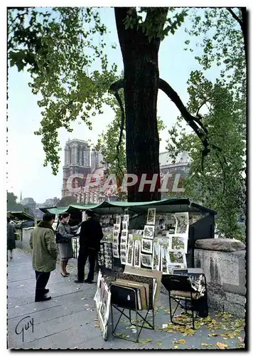 Cartes postales moderne Paris Bouquinistes des quais de la Seine Notre Dame