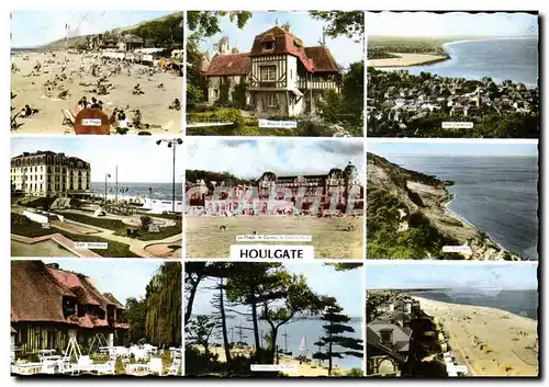 Cartes postales moderne Houlgate La plage Le moulin Landry Vue generale Golf