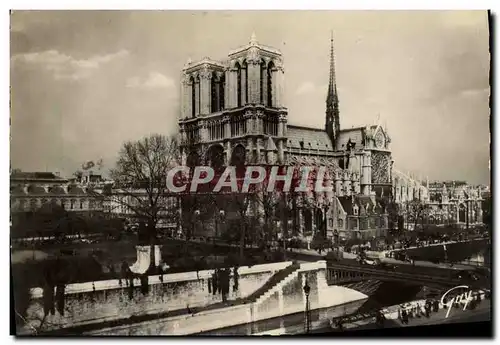 Moderne Karte Paris Et Ses Merveilles Notre Dame Vue Densemble cote Sud