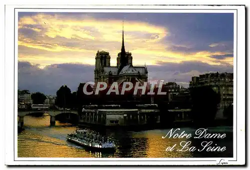 Moderne Karte Paris La Cathedrale Notre Dame