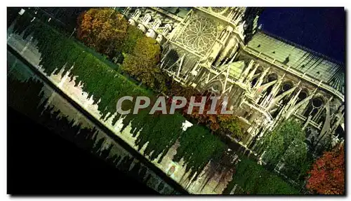 Moderne Karte Paris Notre Dame la nuit