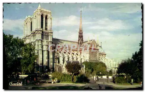 Moderne Karte Paris Abside de Notre Dame