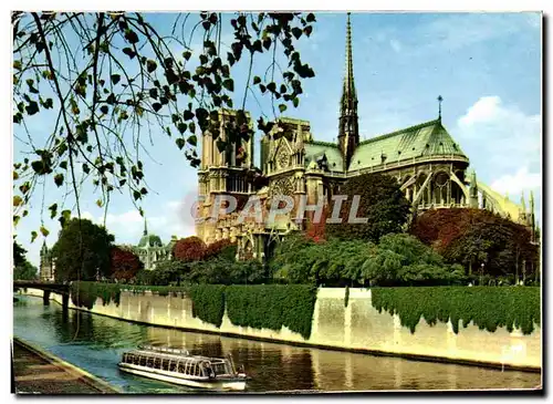 Moderne Karte Paris Cathedrale De Notre Dame vue du quai de Montebello