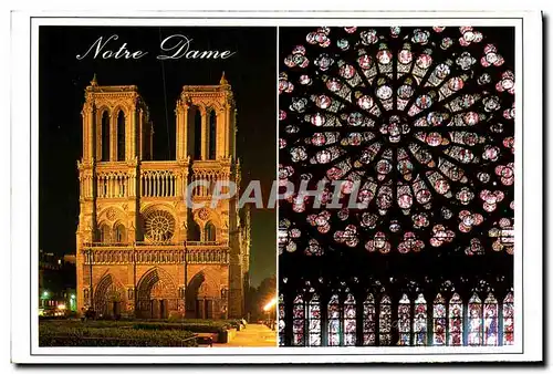 Cartes postales moderne Paris Cathedrale Notre Dame la rosace Sud
